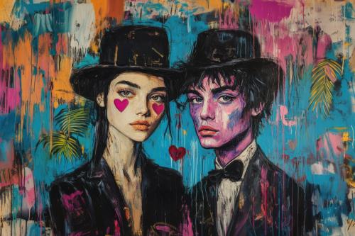 "Match" unieke XXL 1/1 Giclee op katoenen canvas 150 x 100 cm