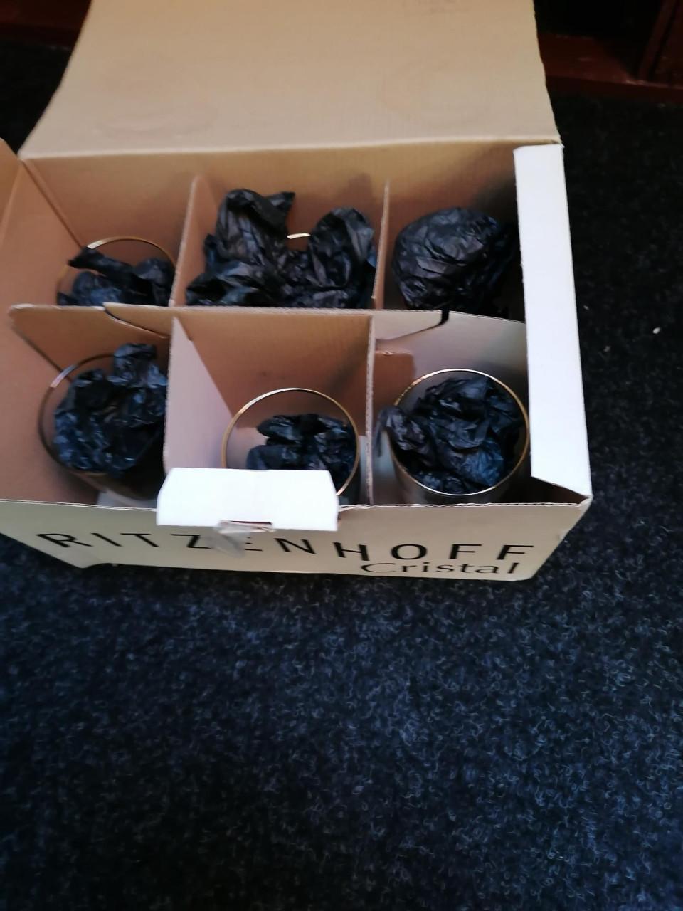 Ouwe stomp glazen 6 stuks uit de jaren 80