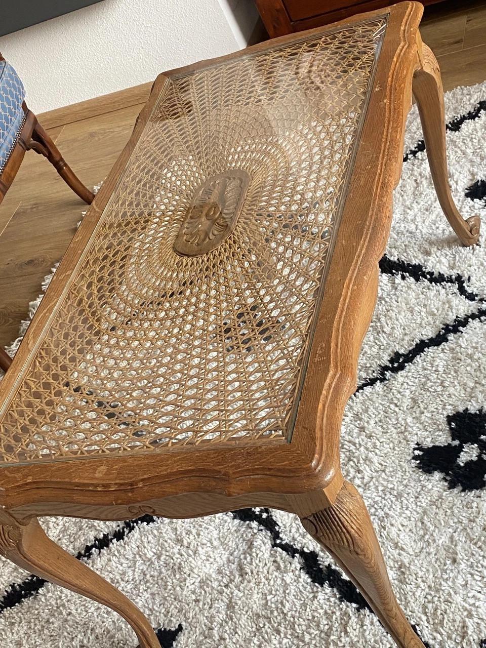 Vintage webbing coffee table salontafel