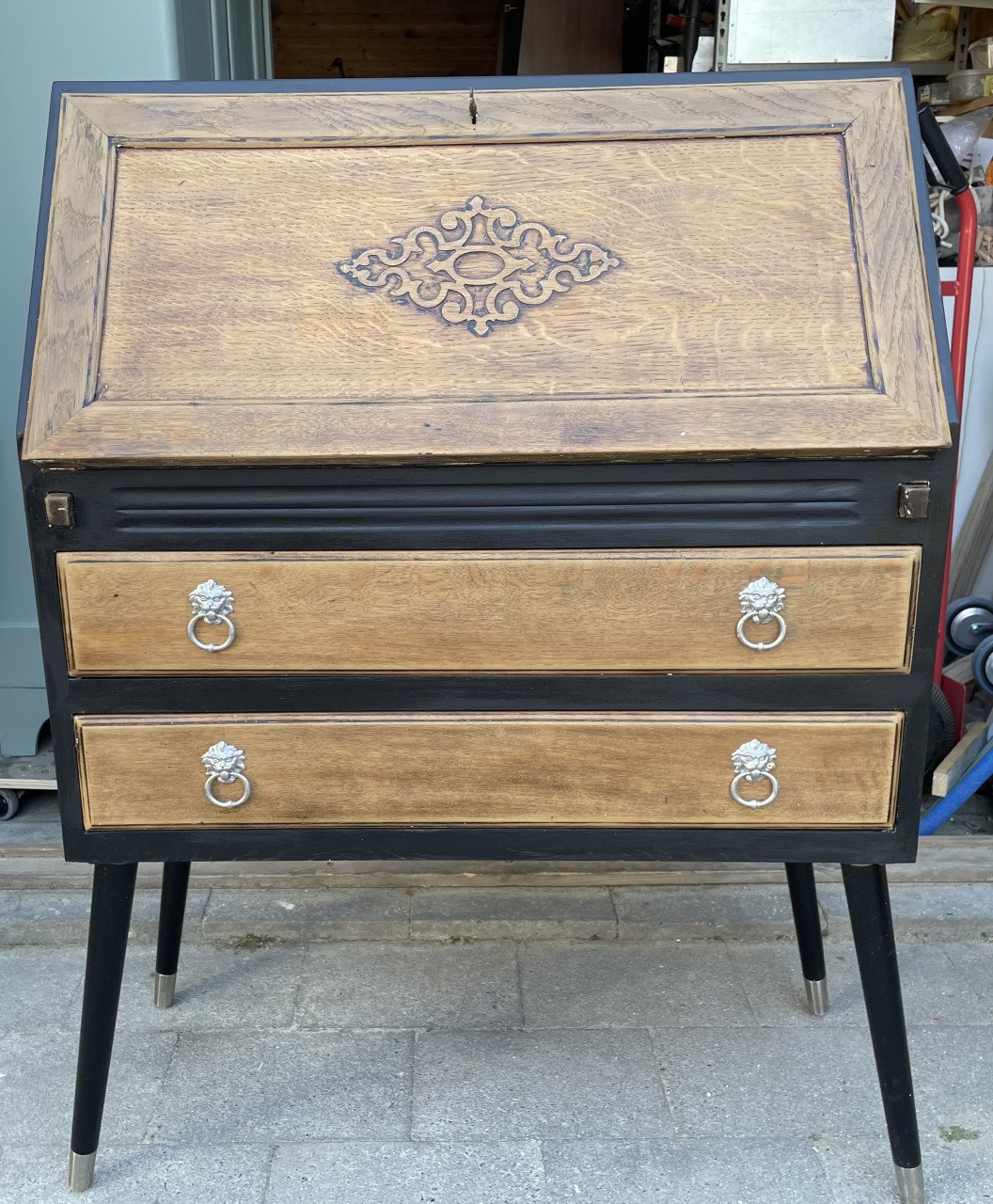 Unieke vintage secretaire