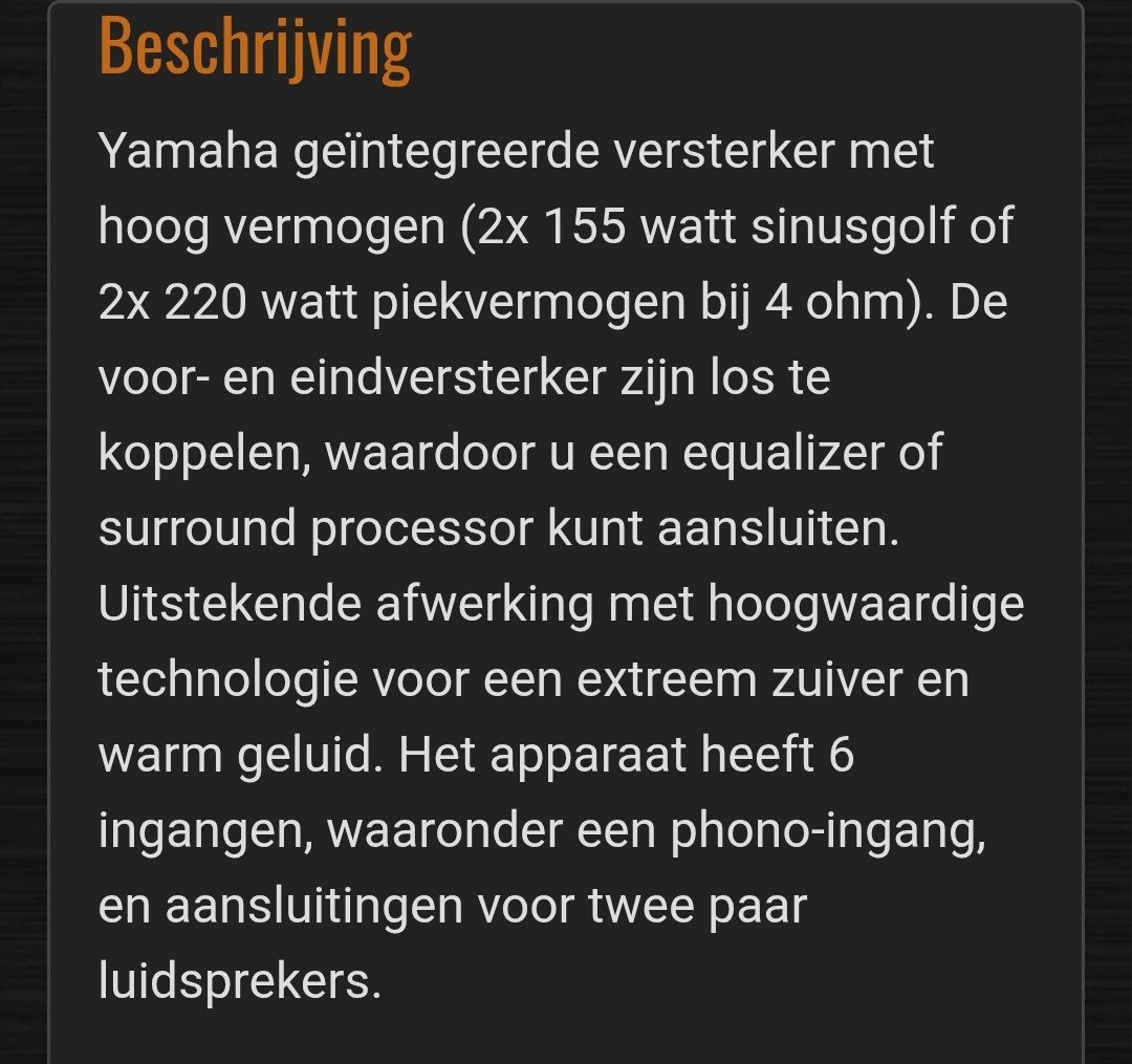 Yamaha stereoversterker