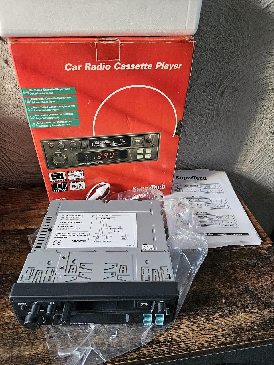 Supertech ARC-753 Autoradio Cassettespeler Nieuw