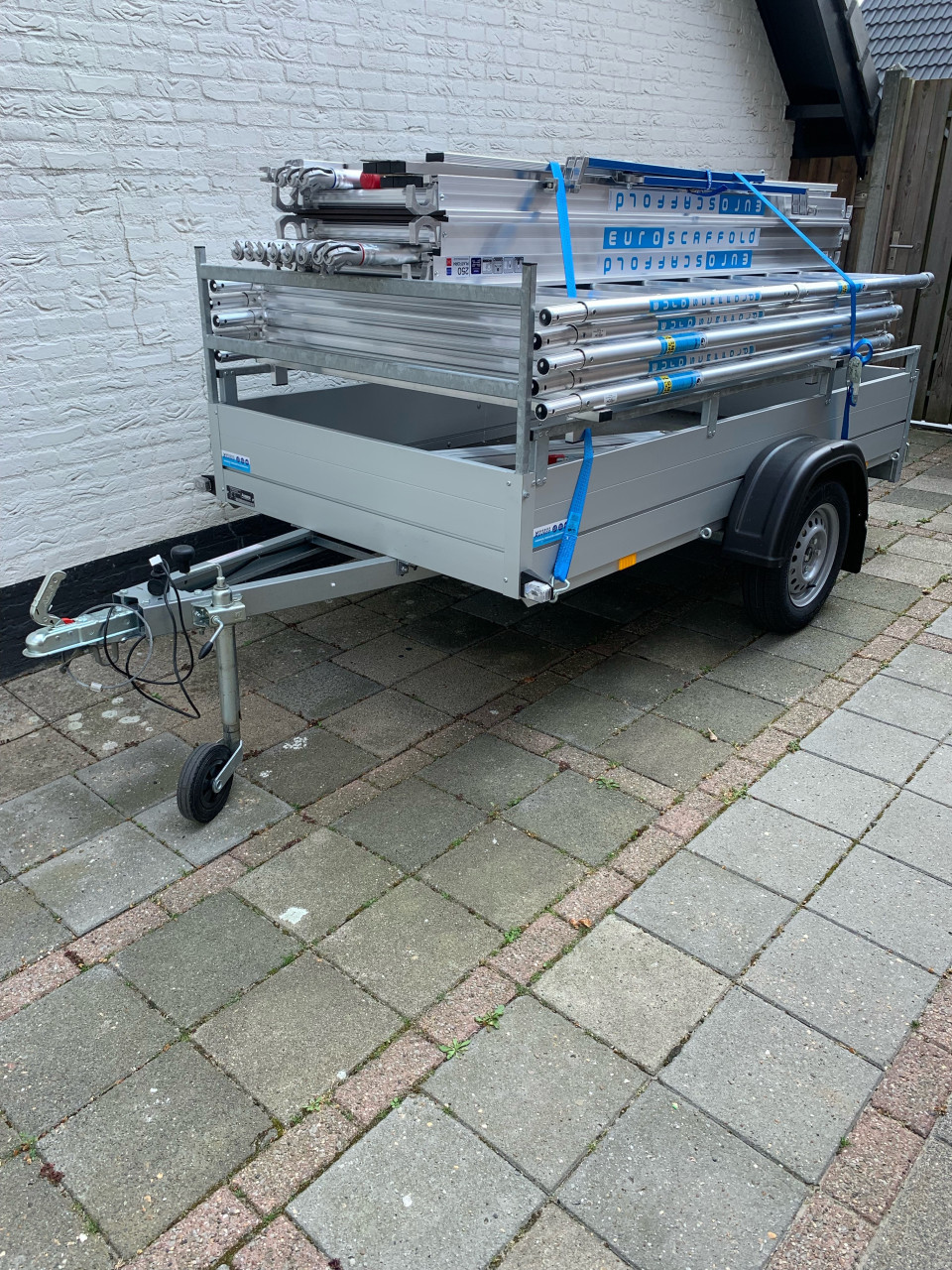 Aanhanger 250x130 met steiger 6.20 hoogte (nieuw)