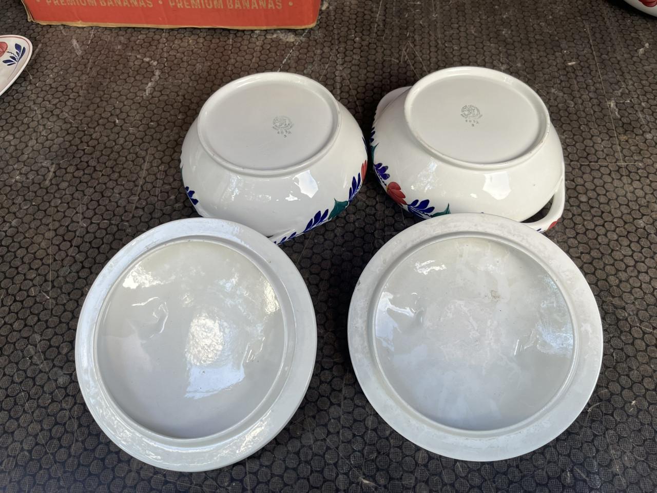 Boerenbont dekschalen en sauskommen