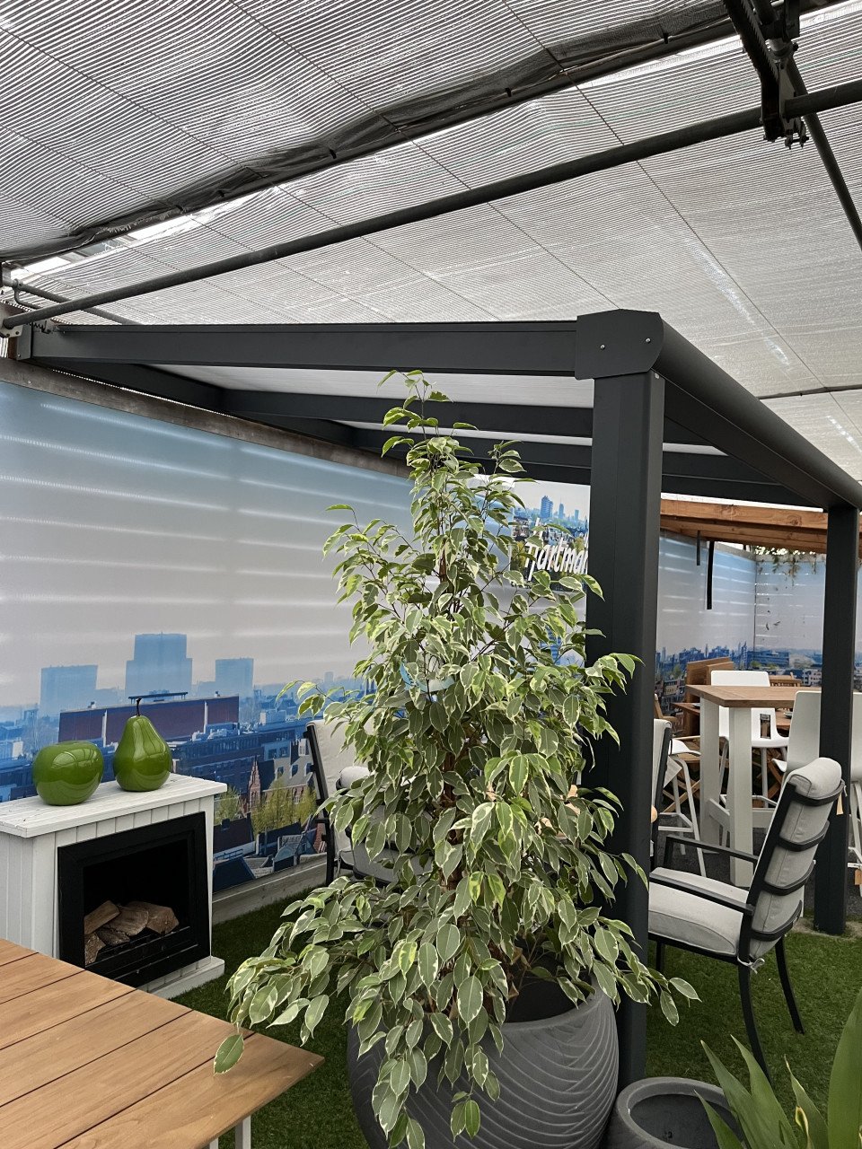 Aluminium veranda antraciet