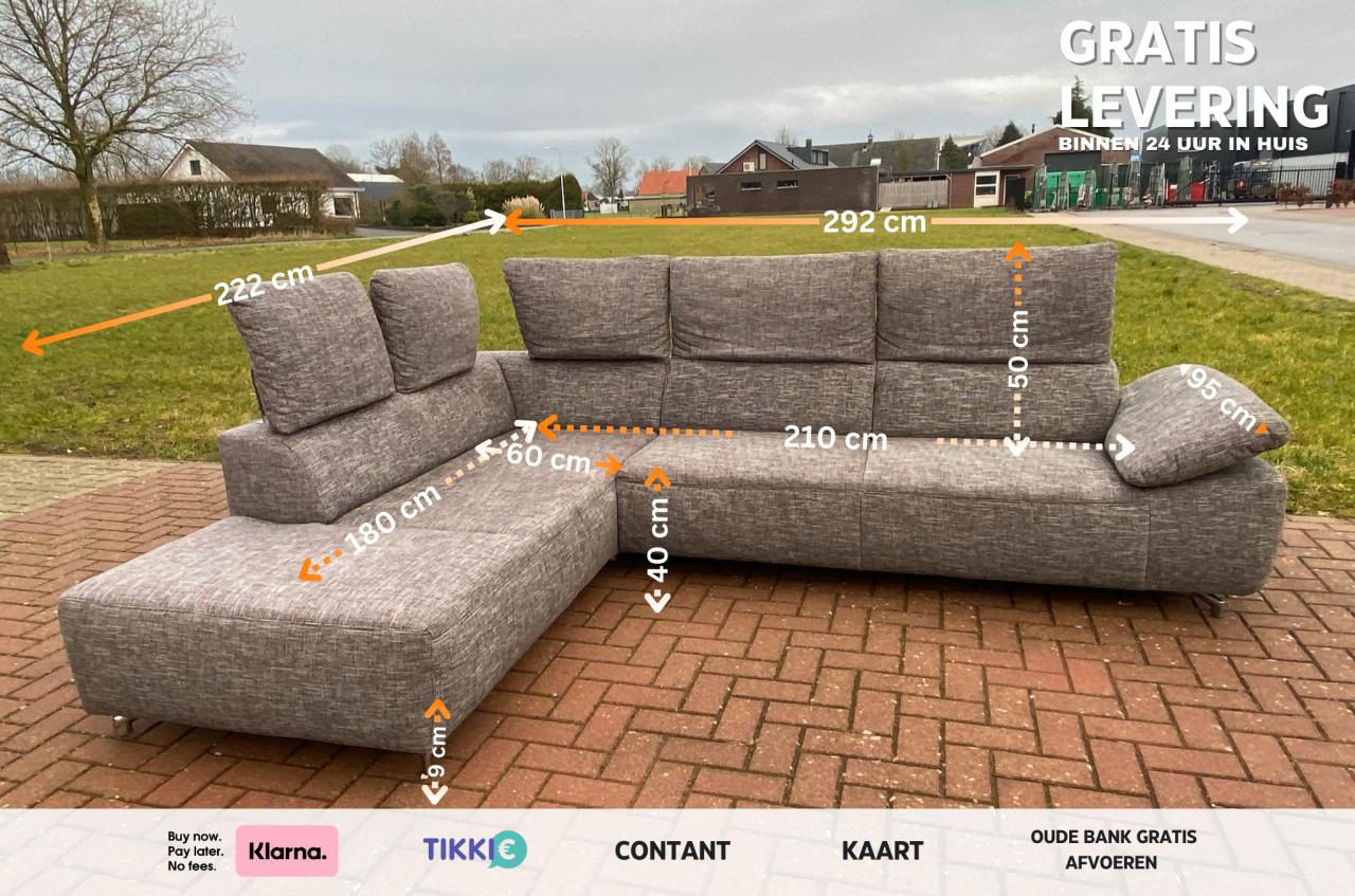 Montel Unique Stoffen Hoekbank – Gratis Levering NL