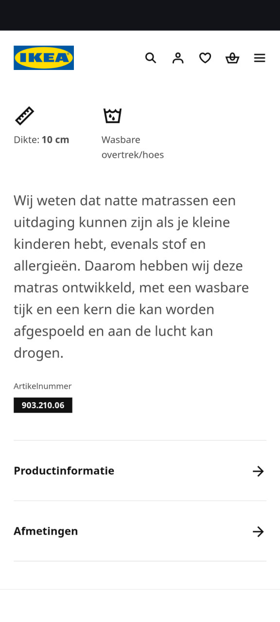 Ledikant matrasje