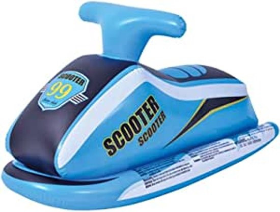 Opblaas waterscooter in rood en blauw