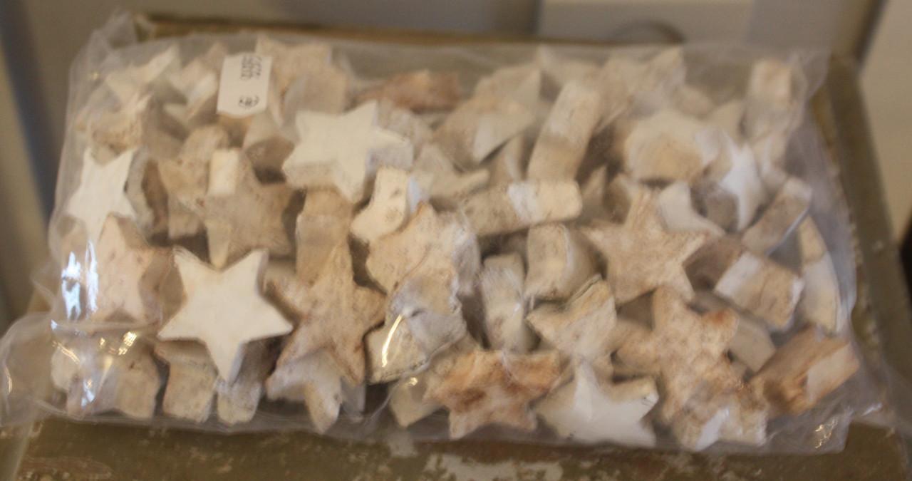 Dichte nieuwe zak met houten sterretjes