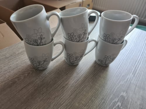 Kopjes 6 stuks ongebruikt