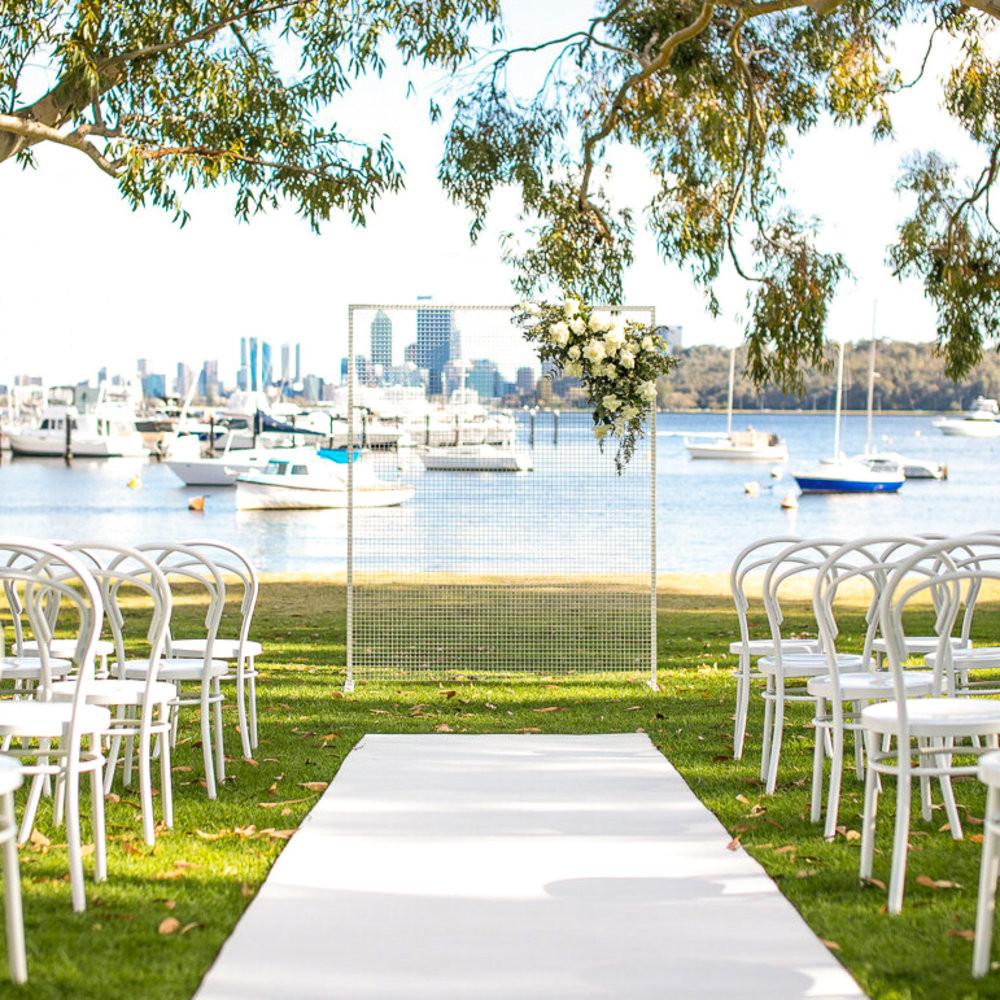 Witte loper voor bruiloft