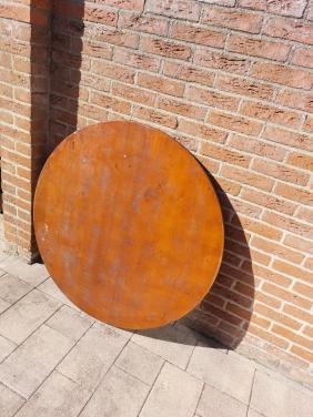 Massief houten tafelblad rond