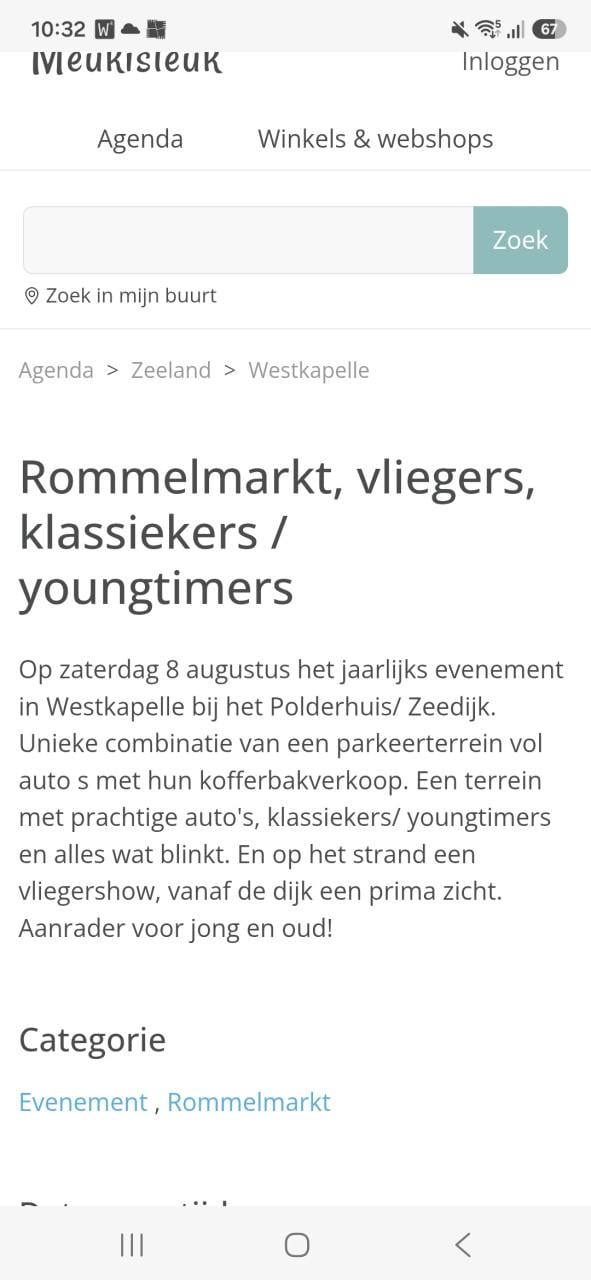 Gratis toegang 8-8 rommelmarkt Westkapelle