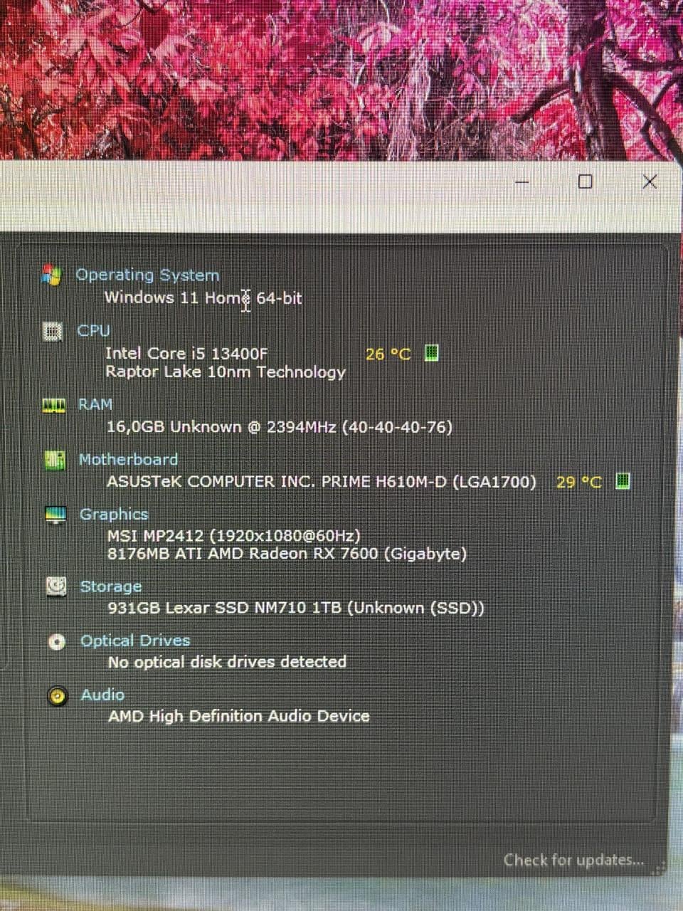 Gaming PC i5-13400F | RX 7600