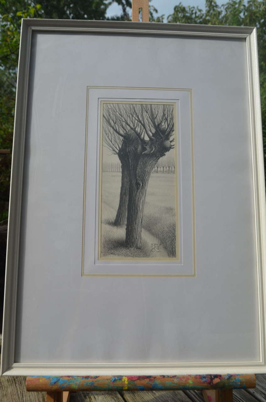 10 x Hendrik Voskuijl (1893 - 1980) potloodtekeningen (2) o.a. Ommen
