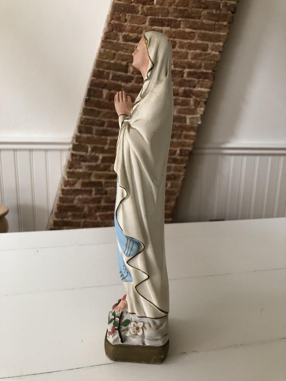 Mooi brocante heilig Maria van Lourdes beeld