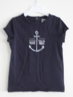 Blauw shirt met anker maat 90-97