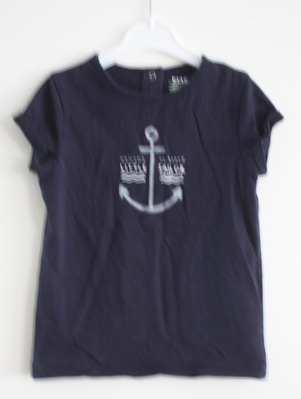 Blauw shirt met anker maat 90-97