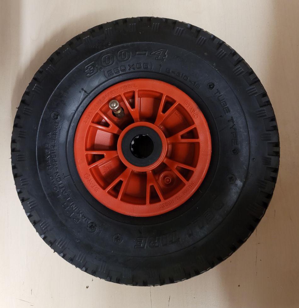 Luchtband wielen 3.00-4 voor bolderkar of steekwagen