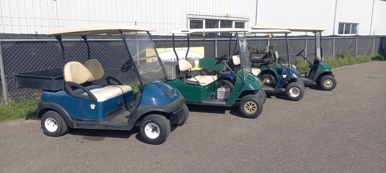 4 x Golfkar met laadbak.