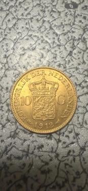 Nederlands gouden tientje uit 1912