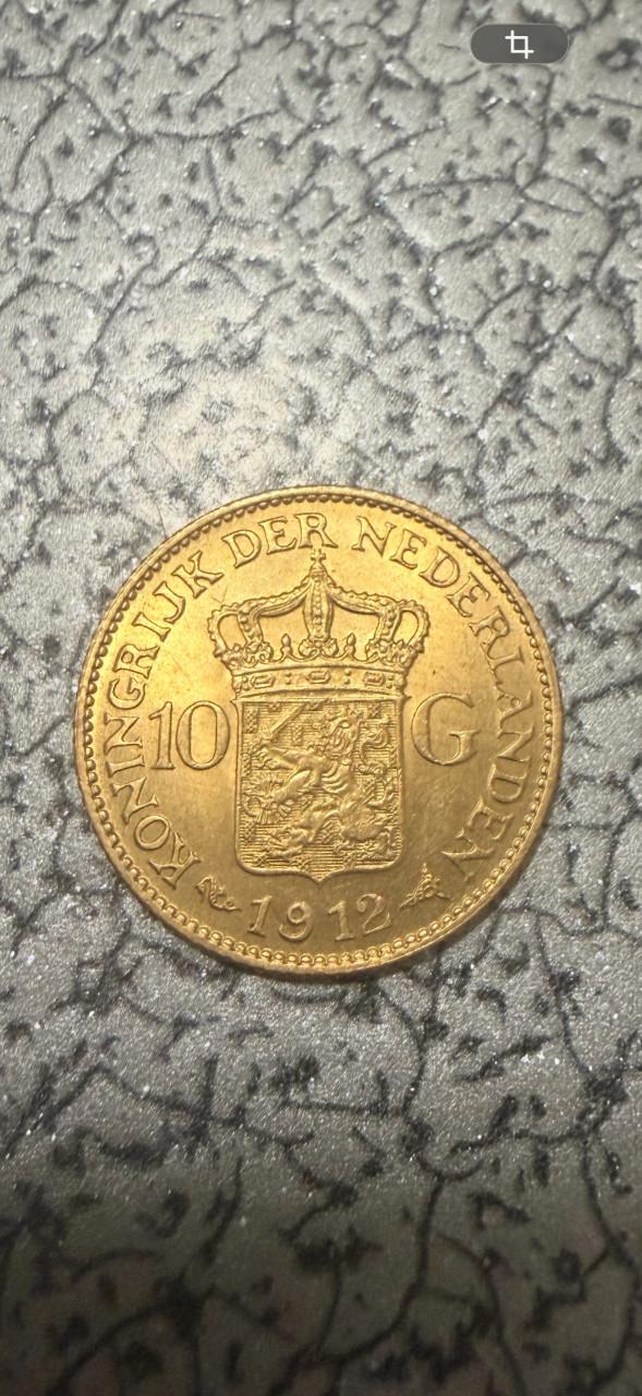 Nederlands gouden tientje uit 1912