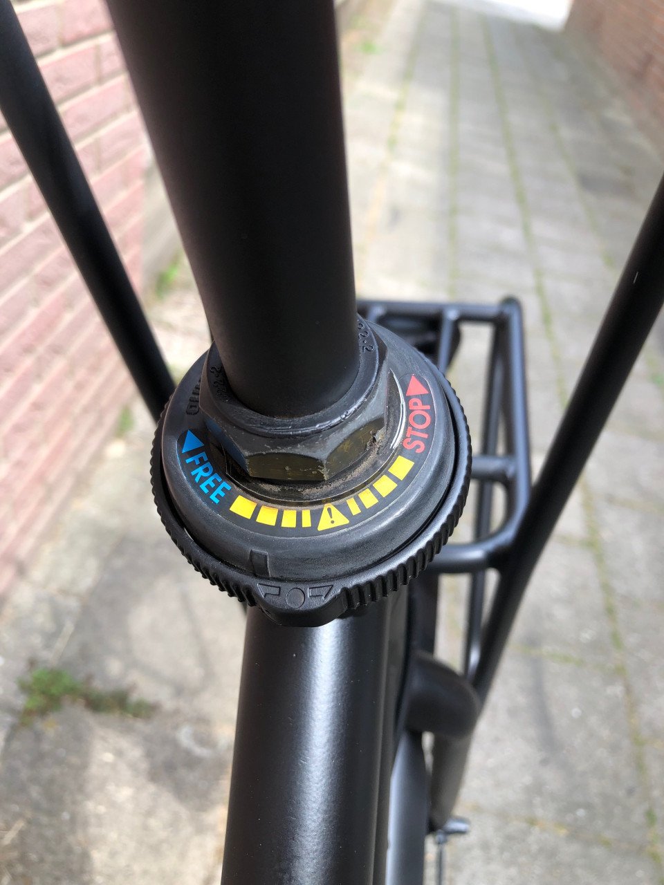 Damesfiets/ cortina.