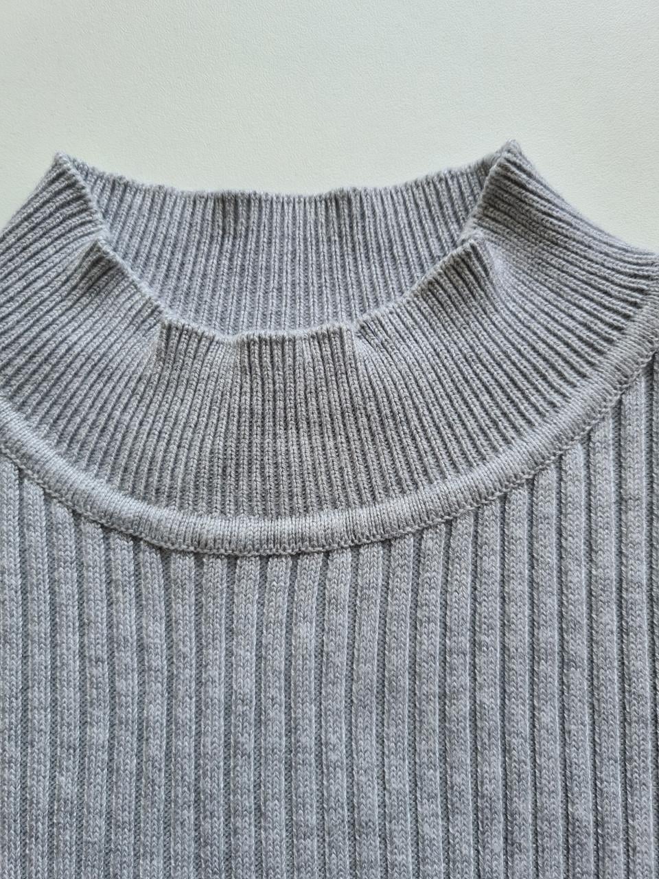 Grijze geribbelde coltrui van Primark, maat 158