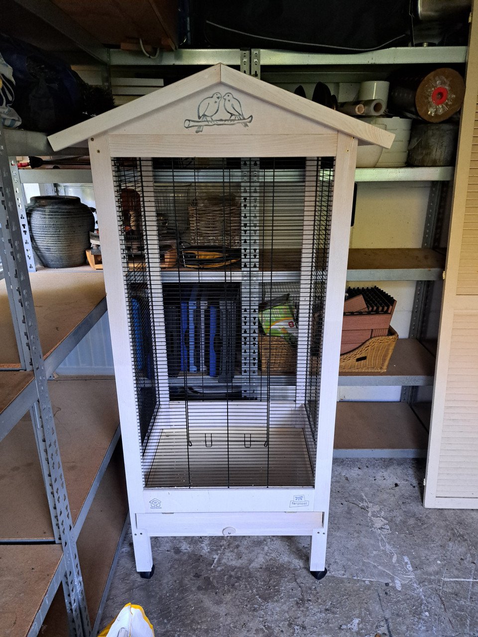 Houten vogelkooi