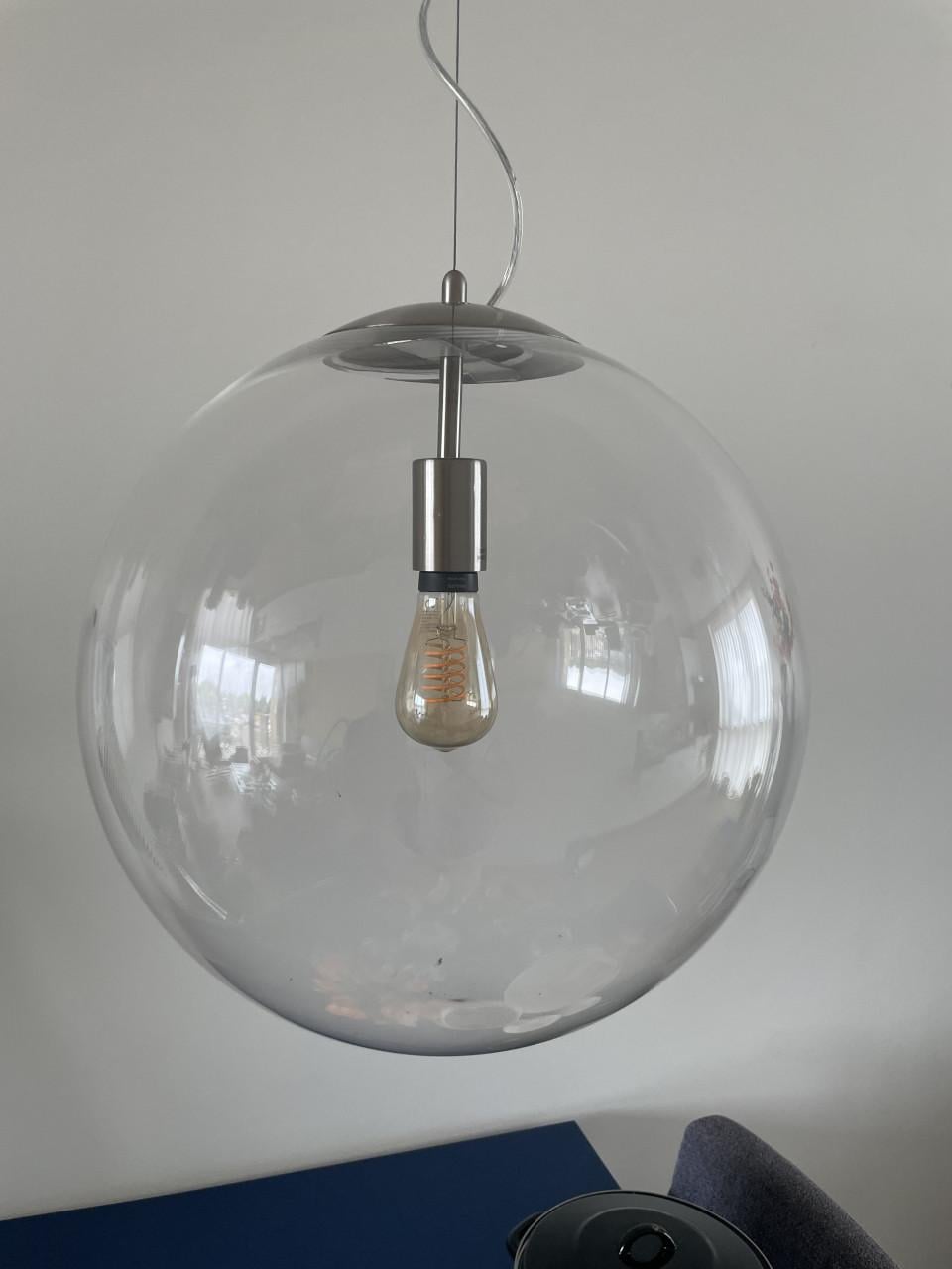Moderne glazen hanglamp - bolvormig, diameter 40 cm