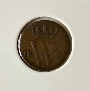 1/2 Cent 1877 Willem III