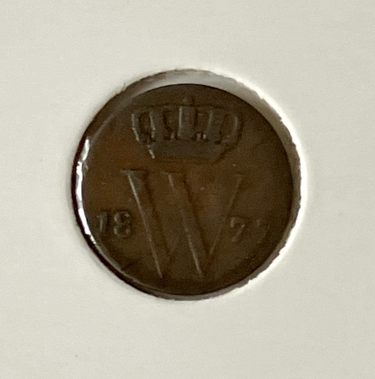 1/2 Cent 1877 Willem III