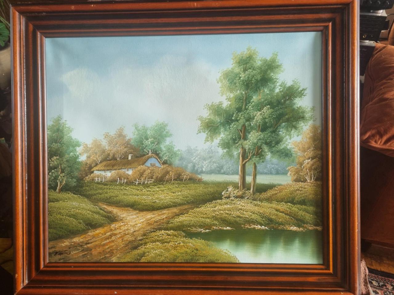 Set 2 x Schilderij Rivier & Berg