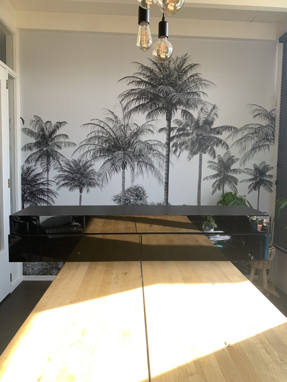 Hangend tv meubel zwart