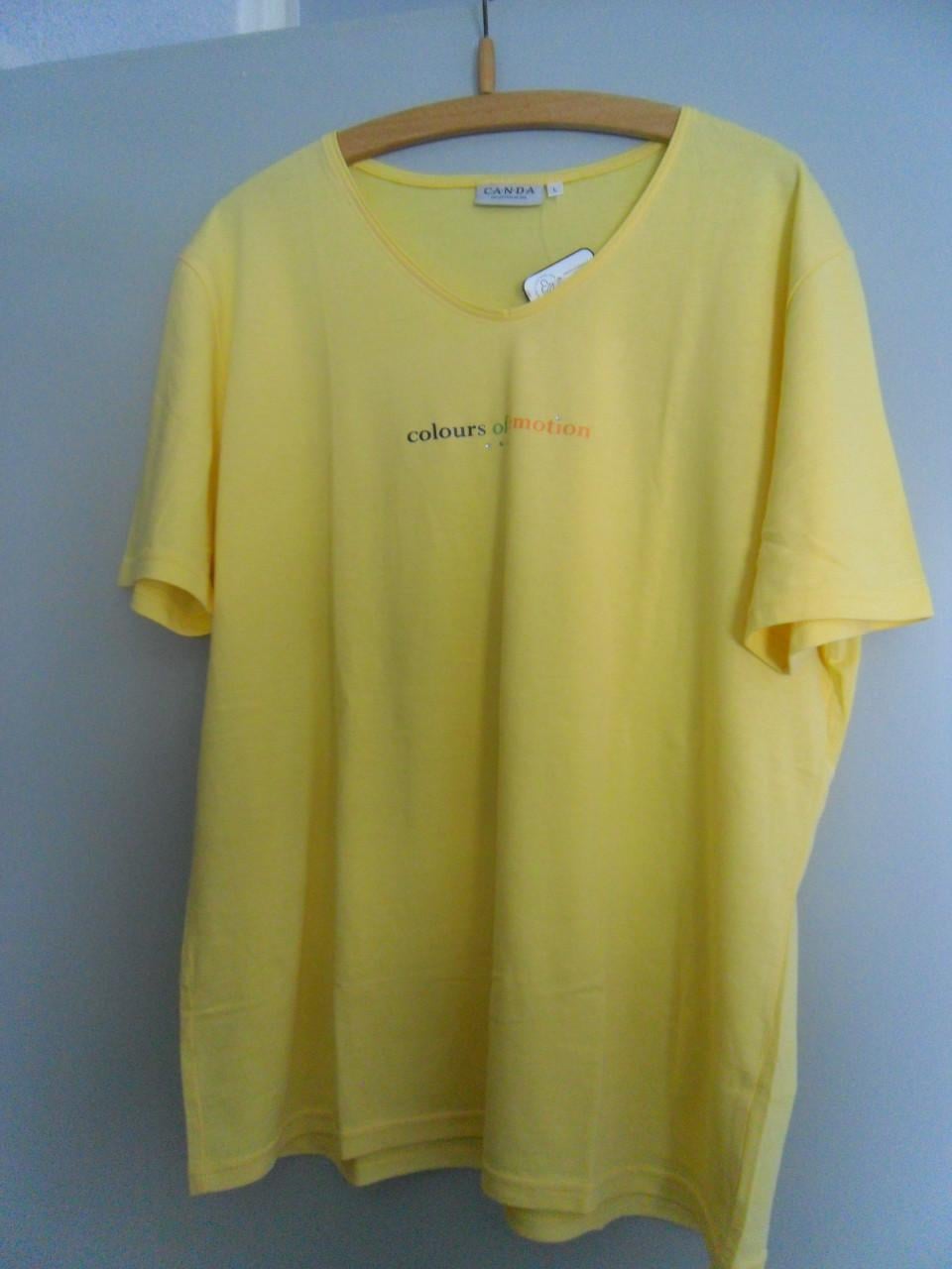 GEEL BLAUWE BLOUSE MAAT 46 --- 1 X GEDRAGEN 100% KATOEN ENZ