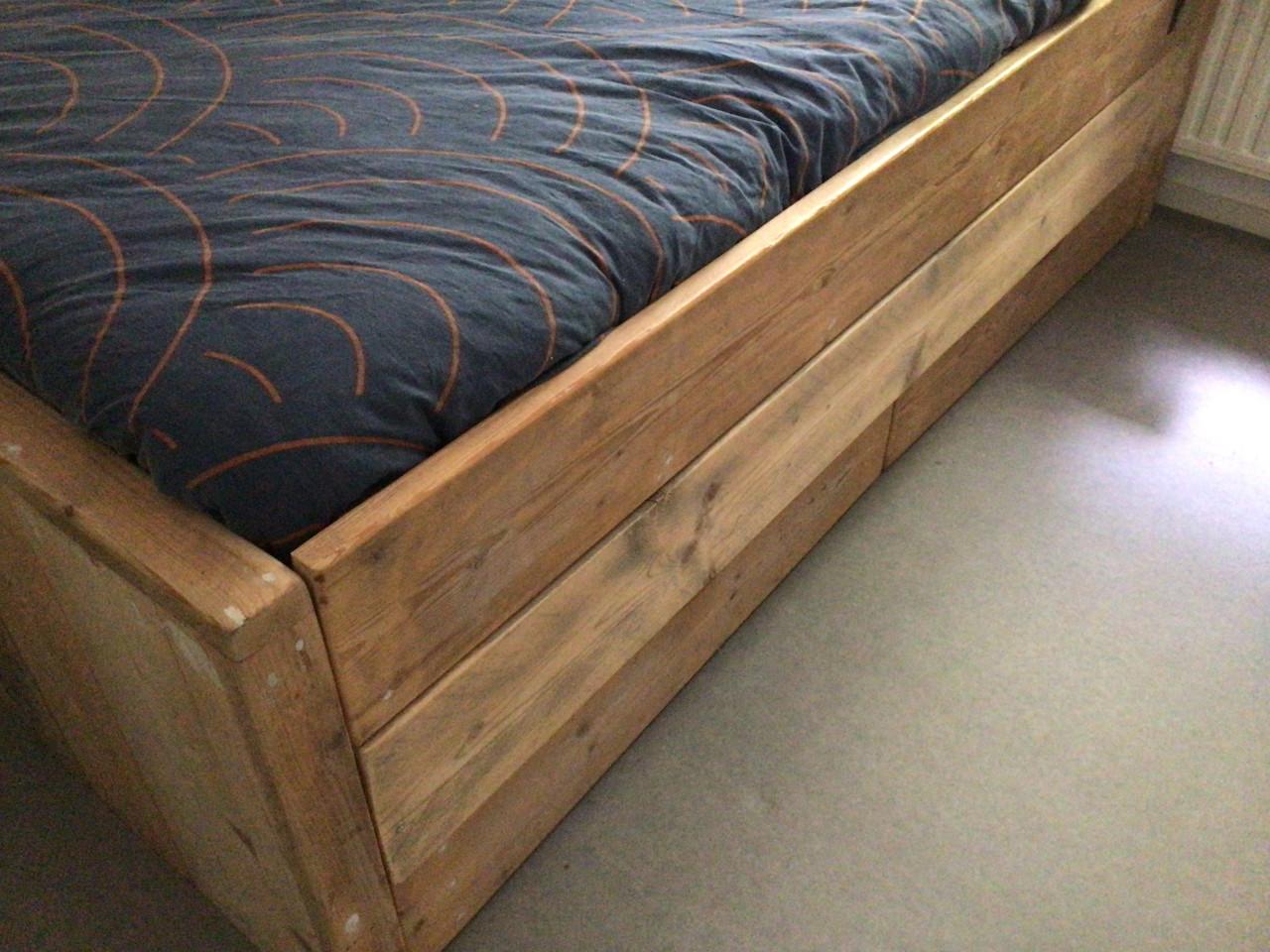 Kajuit bed van steigerhout, 1.20 x 2.00