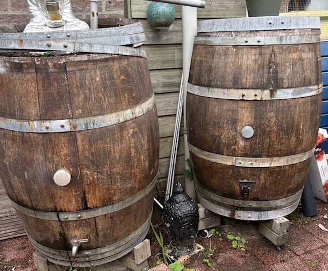 Eiken houten  regentonnen