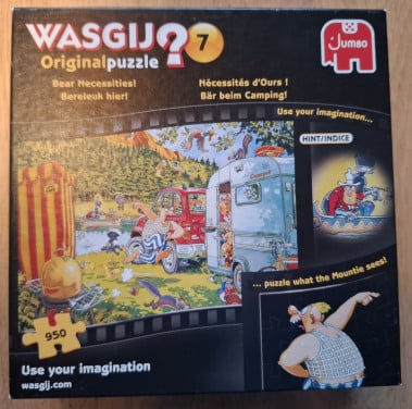 2 Goliath Wacky World legpuzzels en 1 WasGij legpuzzel, eenmaal gelegd