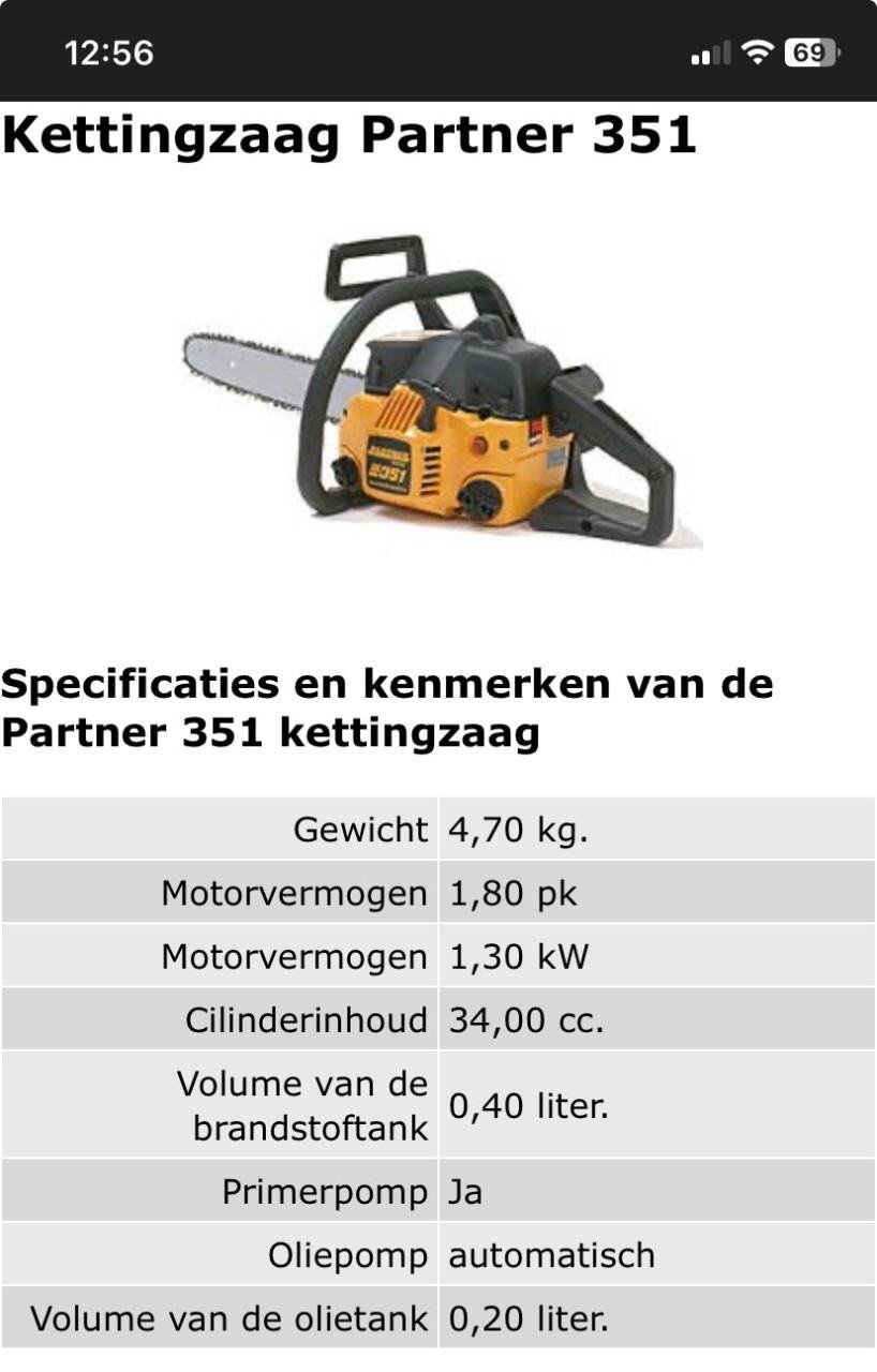 Kettingzaag Partner 351
