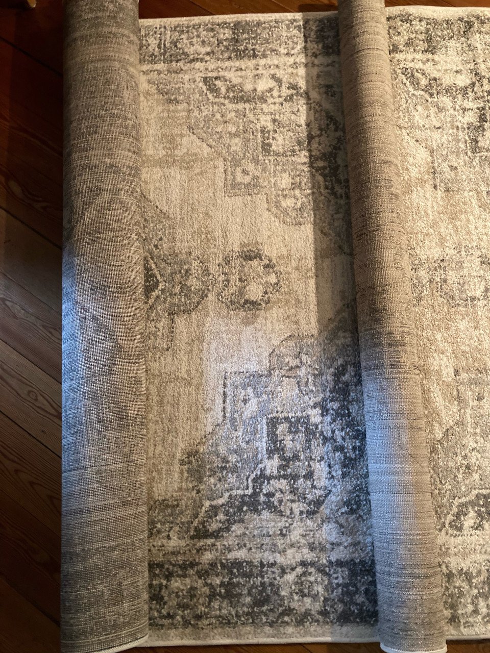 2 Vloerkleden Grijs Medaillon 160 x 230 cm.