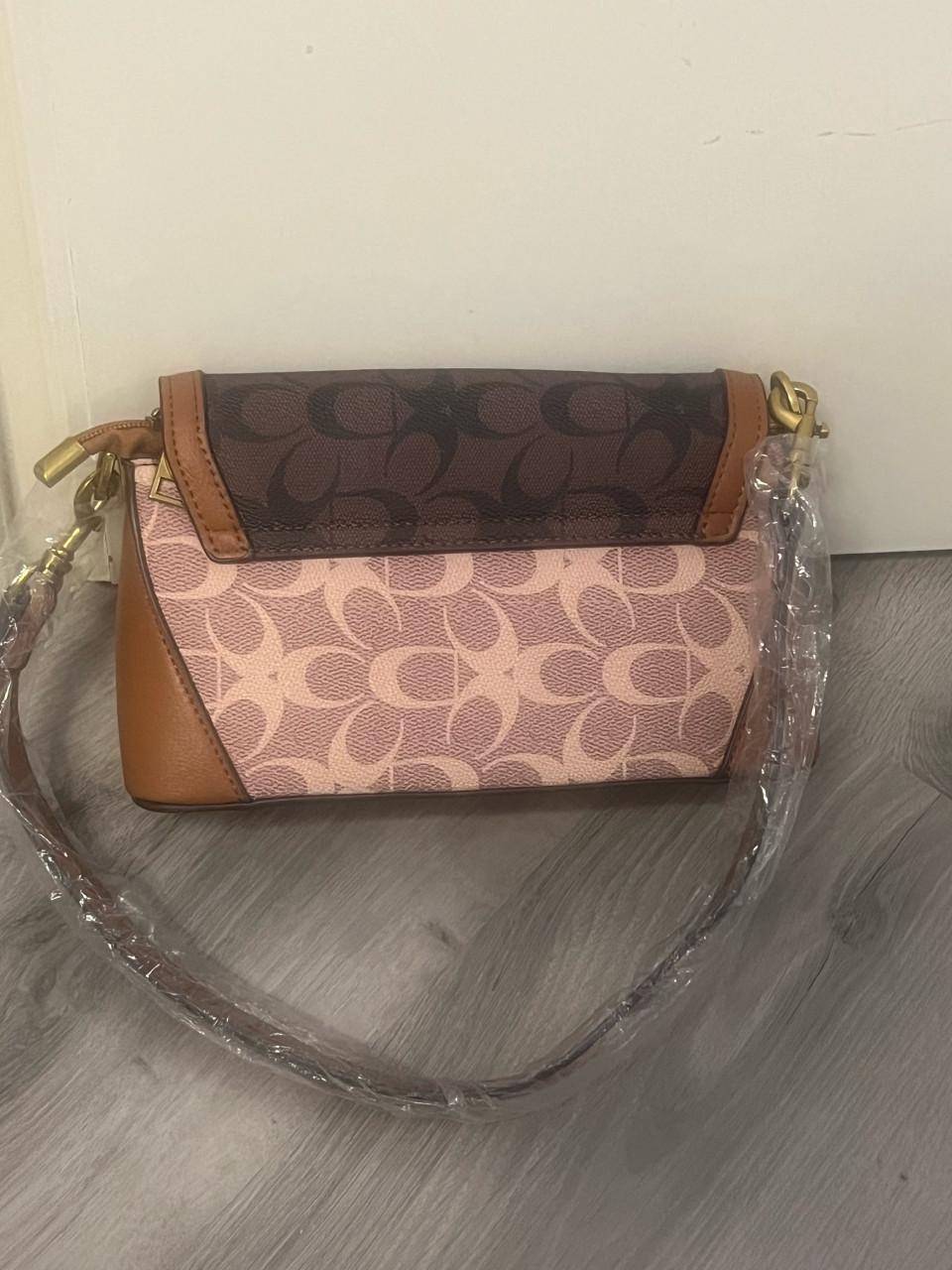 Coach schoudertas bruin/beige