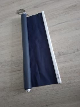 Rolgordijn donkerblauw 65 breed x 190 hoog