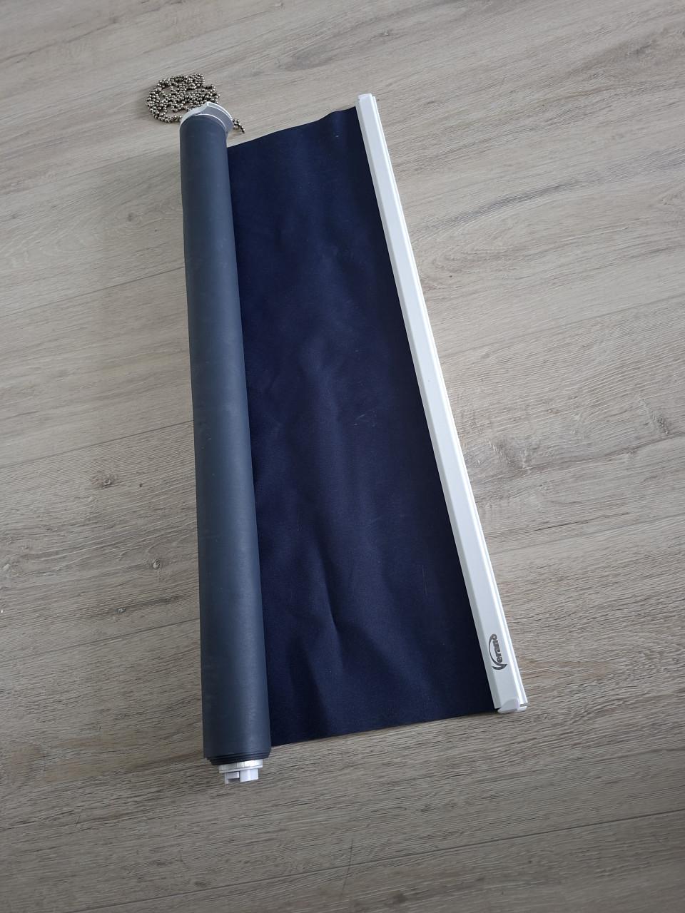 Rolgordijn donkerblauw 65 breed x 190 hoog