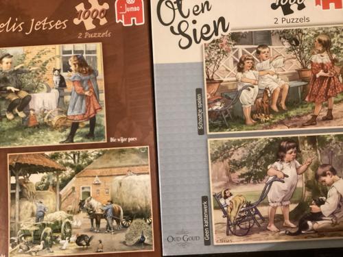 Legpuzzels Cornelis Jetses / Ot en Sien 2x 2keer 1000 stukjes