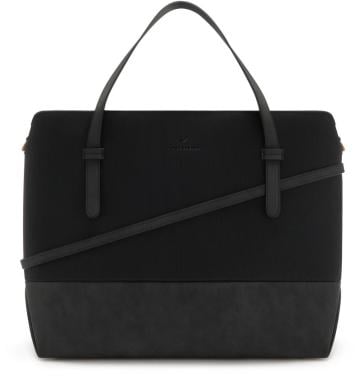Violet Hamden Essential Bag Zwarte Schoudertas met 13 inch Laptopvak handta