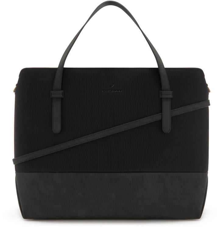 Violet Hamden Essential Bag Zwarte Schoudertas met 13 inch Laptopvak handta