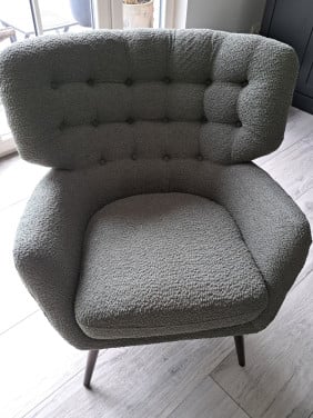 Olijfgroene fauteuil