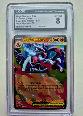 Pokemon Charizard X Ex CGC8