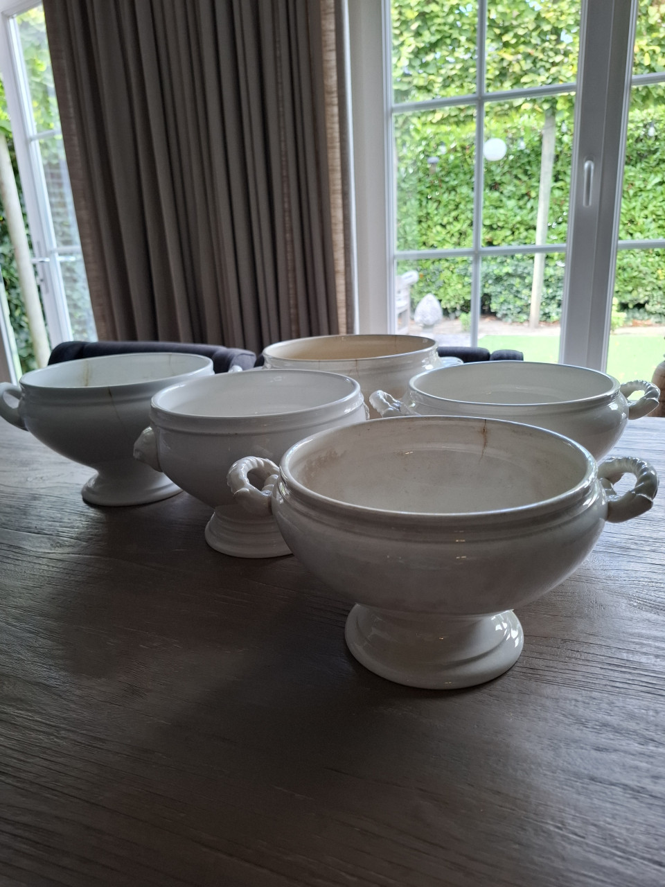 5 stuks Petrus Regout soepterrines