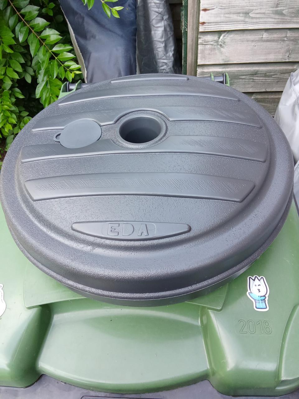 Parasolvoet sranghouder heeft diameter van 5.5 cm
